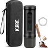 ICARE Macchina Caffe Portatile, 2 in 1 per Capsule NS e Caffè Macinato, Autoriscaldante, USB-C, Indicatore Batteria, Caffettiera Portatile da Viaggio, Campeggio, Escursionismo, Camper (Nero)