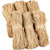 FAINCA Rafia Naturale 6 Pezzi Nastro di Rafia Tessitura 6x50g | Paglia Finta per Decorazioni Legatura per Giardino Legare Piante Artigianato Decorazione e Legature Confezioni Regalo