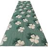 SalGiu Tappeto Cucina al Metro Fantasia Quadrifoglio Fiori Passatoia Antiscivolo Lavabile Gommato Pvc (Verde Tiffany, 3 metri)
