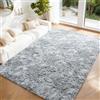 CHOSHOME Tappeti Per Soggiorno Tappeto Grande Soffice e Soffice Che Non Perde Peli Tappeti Shaggy Motley Tappeto Tie-dye Tappeti Moderni per Interni per Camere da Letto Grigio Chiaro 90x150CM