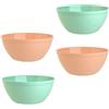 Engelland Set di 4 ciotole per cereali, per dessert, insalata, zuppa, ciotola di riso, ciotola in plastica, senza BPA, grande, 900 ml