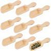 OUPADOS Cucchiai in legno con manico corto, 50 pezzi, 7,5 x 2,5 cm, per | Legno naturale levigato per alimenti, compatto cucchiaio in legno per miele e sale in barattoli