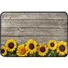 CHIFIGNO Tappeto da bagno antiscivolo in legno con girasoli autunnali su bordo di legno, per interni ed esterni, per casa, cucina, bagno, ufficio, entrata, decorazione area area area 59,9 x 39,9 cm