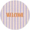 MuchoWow© Zerbino deurm_90x90 cm Zerbini Musicale Autunnale Stuoino Welcomat Scritta Asciugapasso Amazon Welcome Portone Economico Ingresso Lilla - Arancione - A righe - Benvenuto