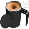 Fouvin Magic Mug auto-miscelato tazza in acciaio inox auto-miscelato tazza di caffè e latte con mescolamento automatico, tazza di cacao Smart Cup per caffè, tè, cioccolata calda, latte, cacao, proteine