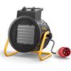 SIAL Termoventilatore 5000 W - Radiatore Elettrico - Ceramica - Riscaldamento Industriale - Riscaldamento Rapido in 3 Secondi - Termostato e Protezione da Surriscaldamento (Nero)
