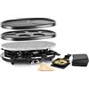 Klarstein Steaklette All-U-Can-Grill Raclette - Griglia da raclette da 1500 Watt, per 8 persone incl. teglie, temperatura regolabile in continuo, griglia 4in1, incluso sottopentola e spatola di legno