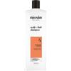 Nioxin Shampoo detergente per capelli fini e colorati con diradamento dei capelli System 4 (Shampoo detergente System 4), 1000 ml