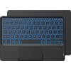 Sonstige Tastiera Bluetooth con touchpad, tastiera spagnola, illuminazione a 7 colori, compatibile con iOS, Android e Windows, colore nero