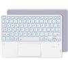 Sonstige Tastiera Bluetooth con touchpad, layout italiano, illuminazione a 7 colori, connessione USB-C, colore bianco