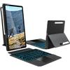 Sonstige Custodia per tastiera con touchpad per Samsung Galaxy Tab S10 FE+ da 13,1 pollici, rimovibile, con retroilluminazione, colore nero