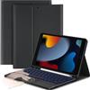 Sonstige Custodia con tastiera per iPad 9ª generazione, schermo da 10,2 pollici, con touchpad e illuminazione a 7 colori, rimovibile, colore nero