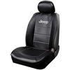 Plasticolor 008631R01 - Coprisedile con Logo Jeep Nero con Cuciture Ricamate ad Alto Contrasto, 3 Pezzi, Stile Senza Lato, Singolo