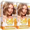 Garnier 2x GARNIER Belle Color Colorazione in Crema per Capelli Permanente Azione Nutriente Illuminante Risultato Naturale con Olio di Germe di Grano Colore 4 Biondo Cenere Naturale - 2 Confezioni,380.0 grams