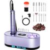 Carastek Fresa per Unghie Professionale 45000 RPM Portatile Lima per Unghie Elettrica Velocità Regolabile Manicure Set Trapano Elettrico Schermo LCD Elettrica per Unghie Kit per Manicure Pedicure