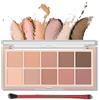 Erinde Palette Ombretti Glitter 10 Colori, Ombretti in Crema Opaca, Nude Naturale Eyeshadow, Alta Pigmentazione & Resistente all'Acqua, Trucco Occhi Coreano con Pennello, Perfetto per il Quotidiano#05