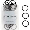 Heliums Elastici per Capelli Piccoli da 2,5 cm - Nero - 48 Pezzi, Elastici da 2 mm per Capelli Fini e Bambini - Elastici e Fermacoda in Colori Neutri