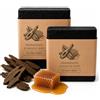 Timeless Beauty Secrets TBS Sapone naturale fatto a mano, sapone nero da uomo con latte di capra, burro di karitè, miele, oud e neroli, 2 x 100 g, per acne e pelle grassa, con aloe vera, ashwagandha e tè verde