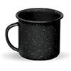 WARMCOOK CINSA-315757- Tazza da caffè in acciaio smaltato, diametro 5 cm, 80 ml, colore: Nero