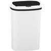 FDW Pattumiera con sensore e coperchio, in plastica, 50 l, intelligente, automatica, senza contatto, pattumiera elettrica, impermeabile, bianco