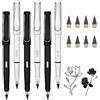 Ainiv 6 matite magiche senza inchiostro con pennino sostituibile, matita riutilizzabile infinito per scrivere e disegnare con 8 punte sostituibili, forniture per casa ufficio scuola