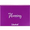 Colourbook Planning Settimanale Scrivania Medio Bicolor Spirale Soft, Rosa | Formato 34x24 cm, vista a blocco, organizer da tavolo, 4 varianti colore
