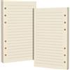 Lidwot Carta a 6 fori, formato A6, a righe, colore beige, per raccoglitori standard A6 a 6 anelli, diari, agende, ideale per ufficio, studio, ricette, viaggi e budget, confezione da 2 (80 fogli per
