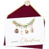 Joli Coon Biglietto di Natale, Biglietto Natale Merry Christmas, con busta | Carta design testurizzata 400g, doratura, vero sigillo in ceralacca autoadesivo, spazio per messaggio personale