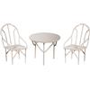 Rayher 46234102 Set da giardino in miniatura per giardino delle fate, casa delle bambole e terrario, 3 pezzi, bianco