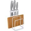 Relaxdays Organizer per la Cucina 2in1, Portacoltelli e Porta Taglieri, Accessorio Multiuso Portataglieri e Coperchi