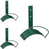 Relaxdays Portatubo da Parete, Set da 3, in Acciaio, per Tubi Fino a 60 m e Attacco 5/8, HLP 33 x 32,5 x 16,5 cm, Verde
