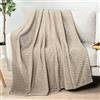 PAVILIA Coperta in pile super morbida, color tortora marrone cammello, lussuosa coperta in flanella di peluche, calda e accogliente coperta in microfibra a costine, per divano e letto, coperta leggera