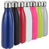 Relaxdays Bottiglia Termica in Acciaio Inox, Chiusura Ermetica, per Bevande Calde e Fredde, Borraccia Isolante 500 ml, Blu Scuro