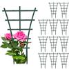 Relaxdays Supporto per Piante Rampicanti, Set da 12 Sostegni Edera, Traliccio per Rose e Fiori, HxL: 25 x 15 cm, Verde