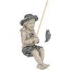 Design Toscano Nellie's Big Catch Fisherwoman AL18606 - Statua in resina stampata a mano, misura media, in pietra bicolore