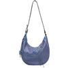 LIEBESKIND BERLIN borsa a tracolla Luna II Hobo Bag Flower Blue grigio cadetto