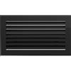 SENDEO Kratki FRESH Griglia di ventilazione per stufa in maiolica o camino, design moderno (nero, 17 x 30 cm)