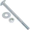 AERZETIX Set di 25 bulloni viti a testa tonda con quadro sottotesta M5x60mm / rondelle e dadi M5 / in acciaio zincato/per fissaggio e assemblaggio