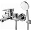 Eozakavod Rubinetto Vasca da Bagno Miscelatore Vasca da Bagno con Doccetta 5 Modalità Rubinetto per Vasca Miscelatore Doccia Rubinetto Doccia Configurare la Manopola Laterale per Vasca e Bagno (Cromato-C)