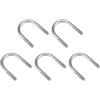 PATIKIL 27mm Larghezza Interna M6 Bulloni a U, 5pz 304 Inox Acciaio Bullone a U per 27mm Tubatura Diametro, Argento Tonalità