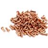 PATIKIL 2x6mm 7.5mm Lunghezza Solido Rivetti Fissaggio, 100pz Rotondo Albero Rame Solido Rivetti, Oro Tono