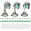 PATIKIL 3 Pezzi Fermaporta magnetica Senza Foratura Tonalità Bronzo | Resistente, per Parte Inferiore Della Porta, con Adesivo e Viti, per Casa Ufficio Parete Pavimento Montagna