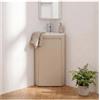 MOB-IN Mobile Lavatrice angolare Sorrento con lavabo in resina