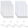 LLPT Strisce Appendiquadri Bianco 24 Paia (48 Strisce) Large 19x94mm | Ganci per Quadri Senza Chiodi Strisce Adesive Resistenti e Anti-Danno per Poster e Cornici