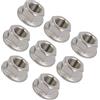 PATIKIL M12x1,25mm Passo Metrico Filo Fine Filo, 8pz 304 Inox Acciaio Esagonale Flange Dado