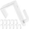 Your Day Mate Ganci per finestre da appendere, 12 pz, in Bianco, ganci decorativi per ante con spessore da 12 a 17 mm, ganci per porte senza incollaggio o foratura, clip per finestre per luci fiabesche