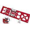 ViewReal Guida ad angolo retto, 340 mm, 90°, barra di guida ad angolo retto, morsetto elettrico per sega circolare per la lavorazione del legno, compatibile con binario di guida Makitas rosso