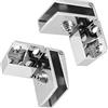 PATIKIL Adatta 3mm-5mm Spessore Vetro Porta Morsetto Metallo Argento Tono | 1 Coppia, Parete Montato Morsetto Cerniera, per Vetro Porta