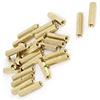 PATIKIL M4x25mm Femmina Filettata Ottone Esagonale Distanziale Spaziatore Dado, 25pz Esagono Fissaggio per Accoppiamento