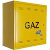 FEINZ Cassetta Contatore Gas 50x50x25 Giallo | Armadietto per Gas in Metallo Zincato con Serratura e Chiave